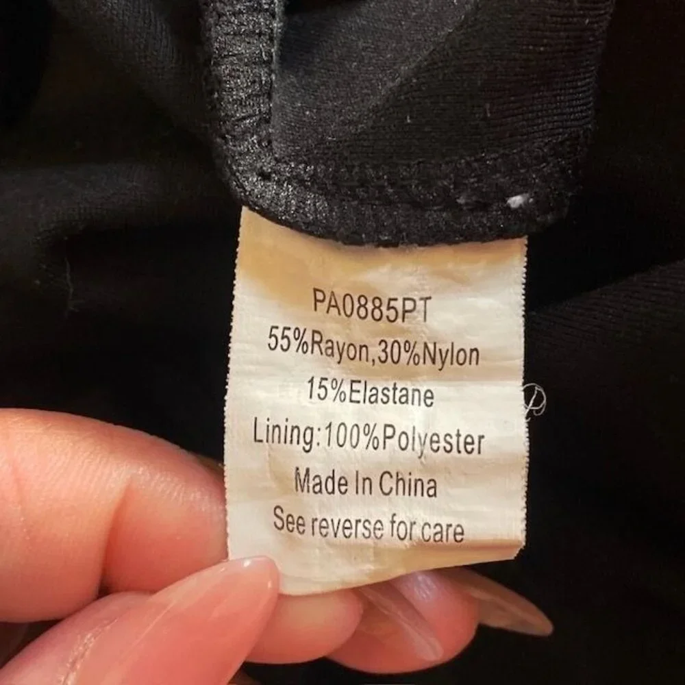 Parker Cargo Black Ponte Zipper Pants, Size 6 - Picture 8 of 10